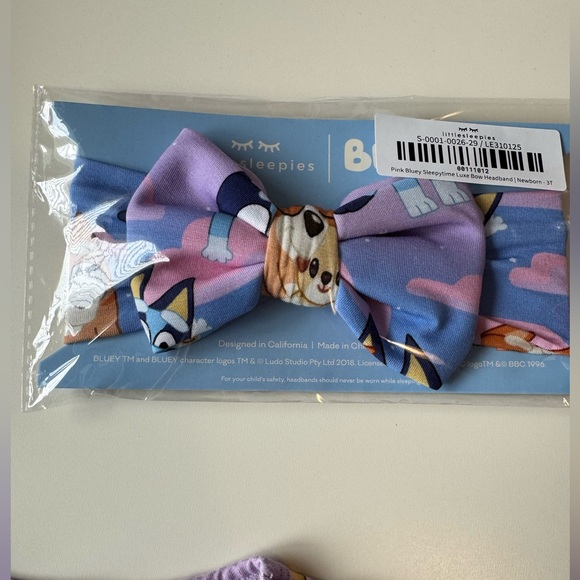 Little Sleepies Bluey Pajamas - lot of 3 and headband - Picture 3 of 5